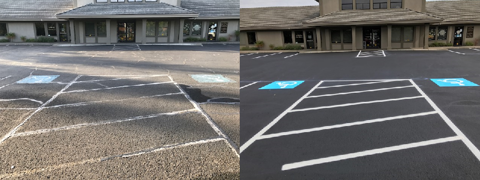 Parking lot surface refresh